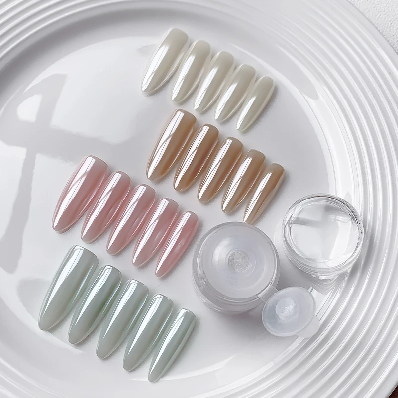 OEM Holographic Chrome Powder Nail Art Glazed Aurora Nail Powder Diamond Crystal Nail Powder