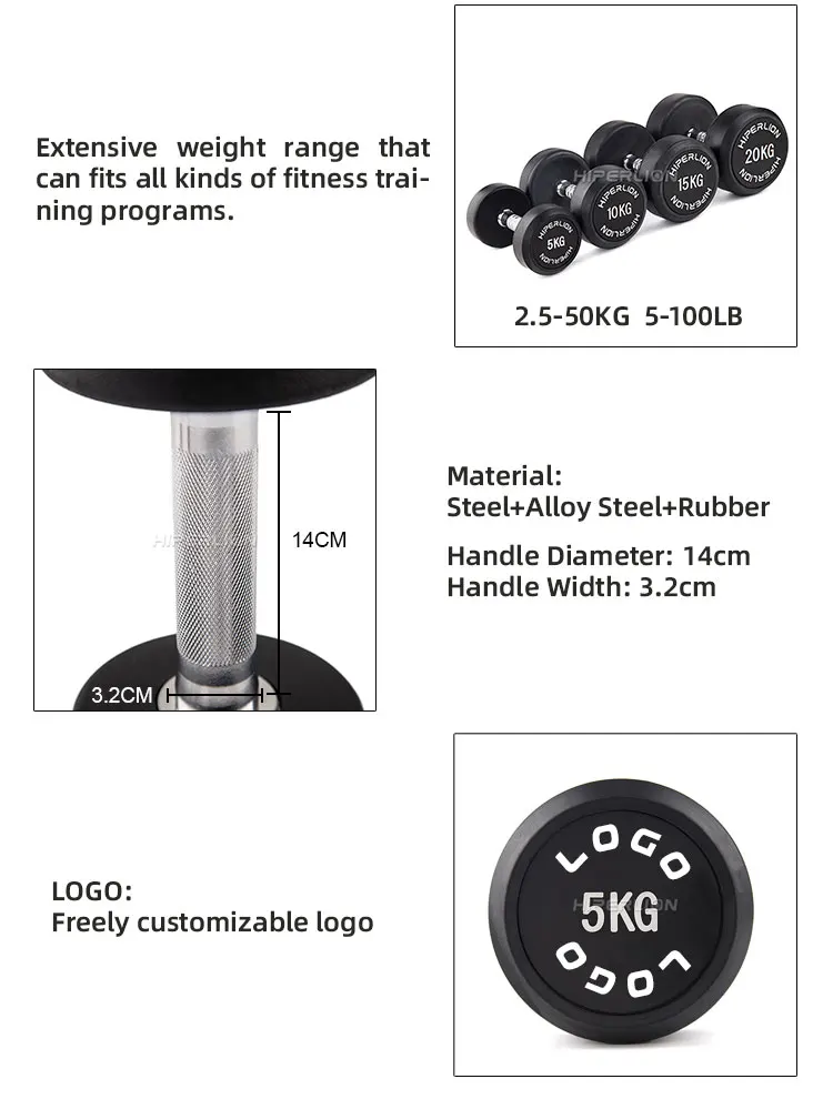 Manubri Palestra Coated Professional 40 Exercise Oem Rubber Half Round Kg Pounds Bumbell Fix Cpu Dumbbell Set For Home