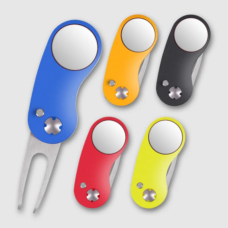 No.30 Hot Sales ABS Plastic Handle Folding Golf Divot Tool and Retractable Golf Divot Repair Tool For Golf Club Outdoor Sports