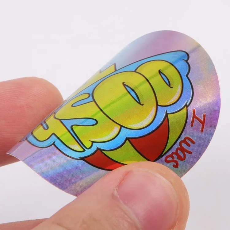 Wholesale Custom Logo Die Cut Sticker Sheets Vinyl Holographic Printing Paper Label Hologram Sticker for Gifts