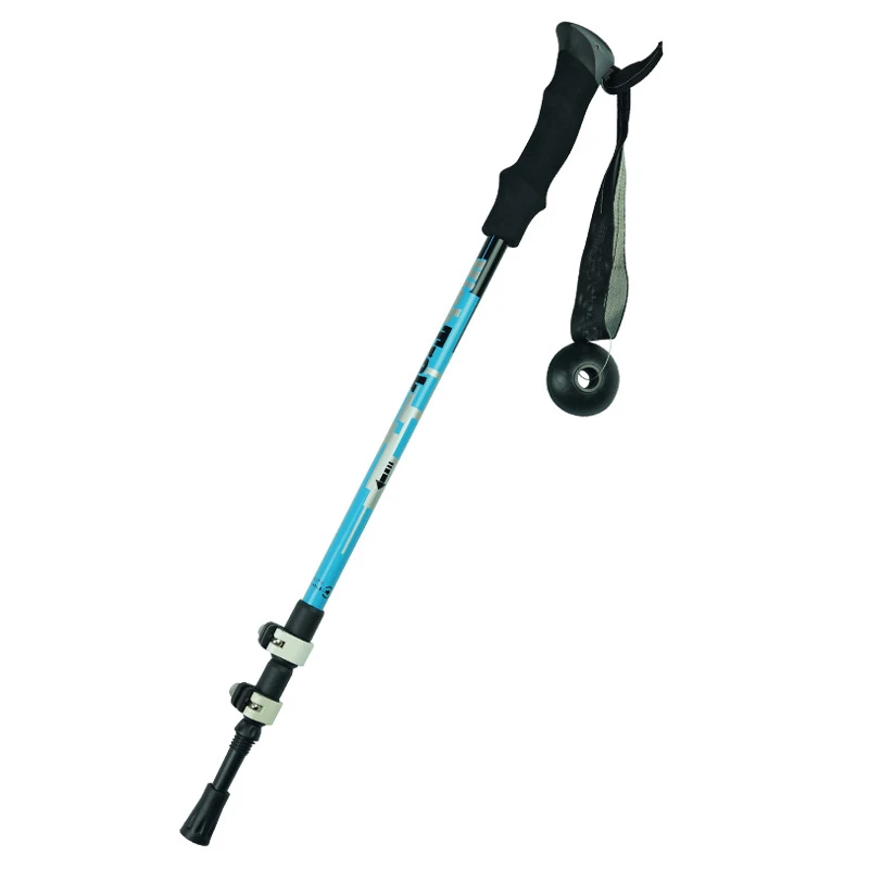 Large wholesale outdoor sturdy trekking retractable multifunctional trekking walking stick