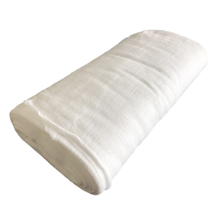 medical bleached absorbent gauze raw material jumbo roll gauze big roll