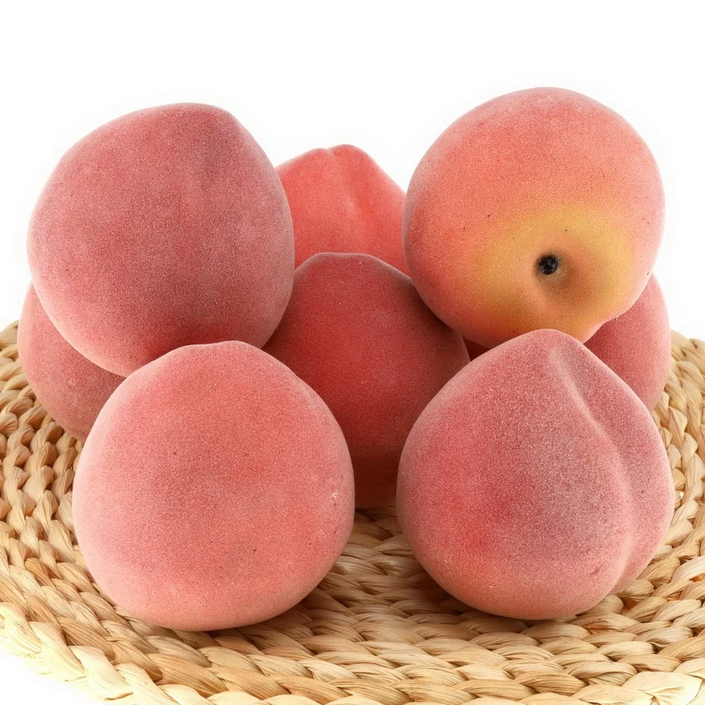 Gresorth Realistic Artificial Peach Plastic Fake Fruit Food Toy Home Party Decorative Model Props Lifelike Decorative Purpose