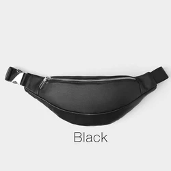 Custom logo waterproof PU Leather  Fanny Pack  Men  Waist Belt Bag Mens fanny packs custom Waist Bag