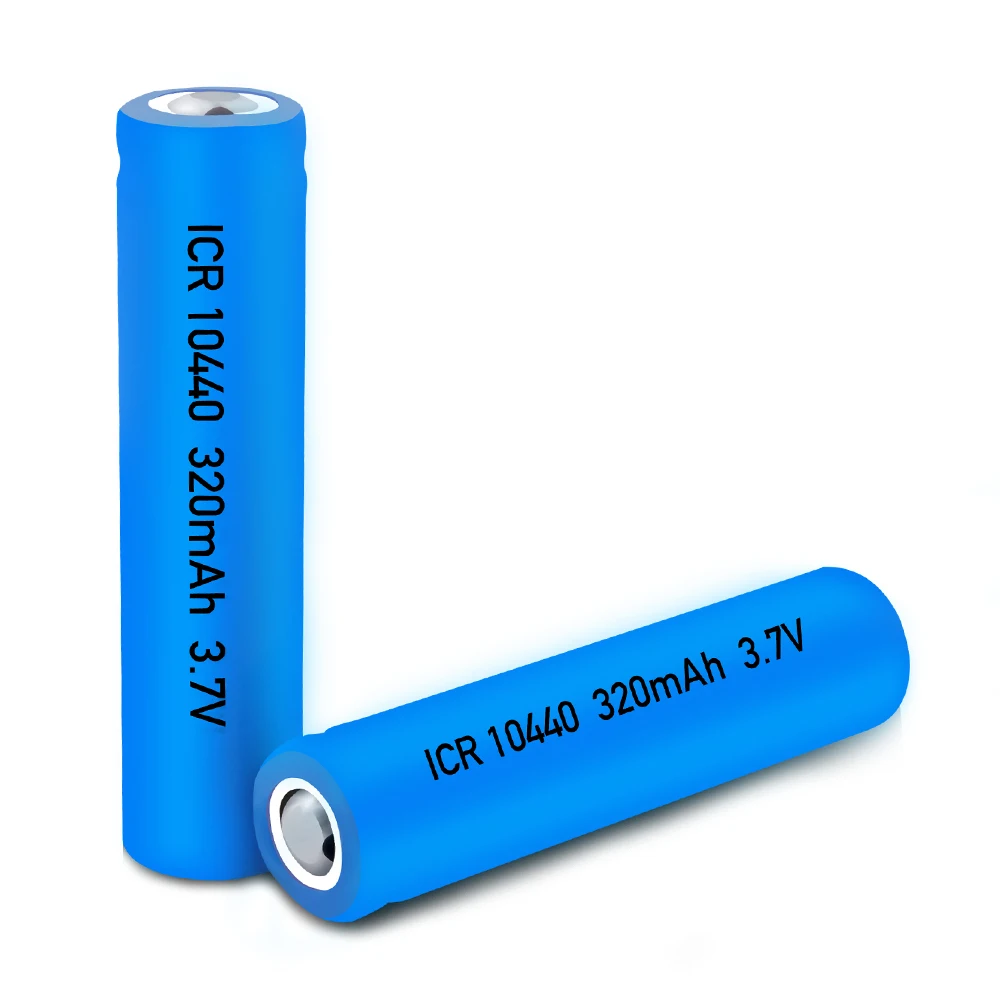 
3.7V ICR10440 320mAh Rechargeable Lithium Ion Batteries for LED Flashlight Torch 