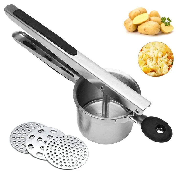 woman spaghetti sauce potato press herb cutter press noodle paper brick maker press small mash potato squeezer masher