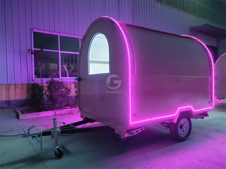 Street food trailer bubble tea ice cream vending cart coffee trailer for sale