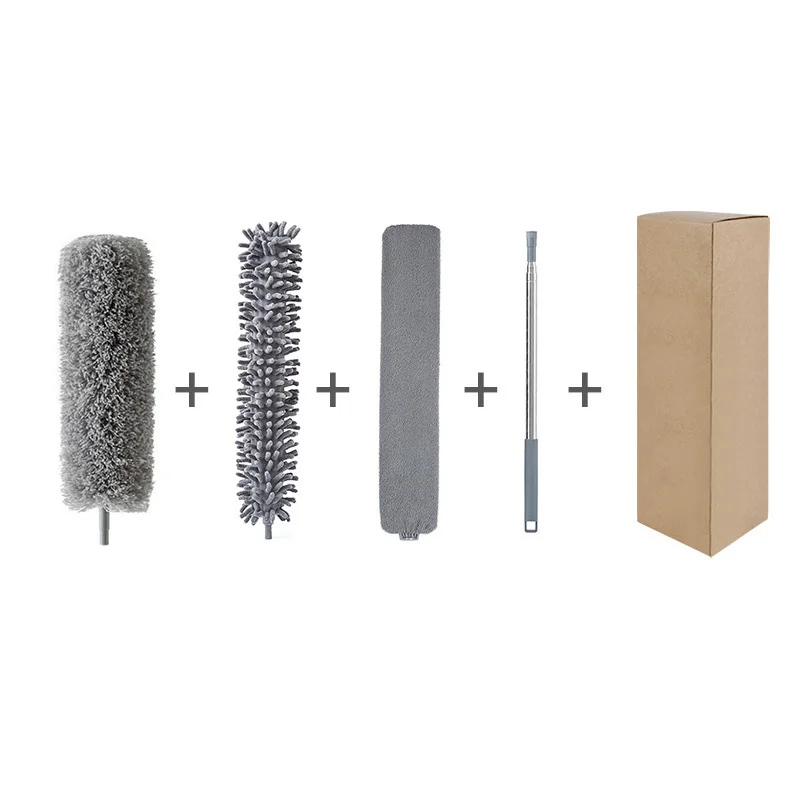 Home 4pcs 2.5m Handle Room Cleaning Dust Brush Detachable Feather Dusters Clean Duster