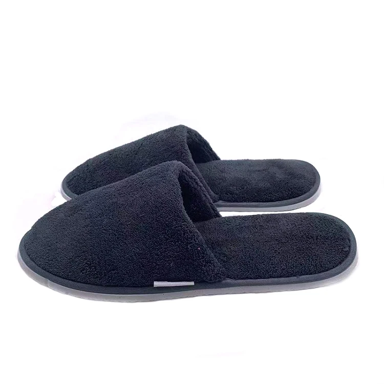 High Quality Luxury Star Coral Fleece Anti Slip EVA Sole Indoor Bathroom Slippers for Hotel Spa