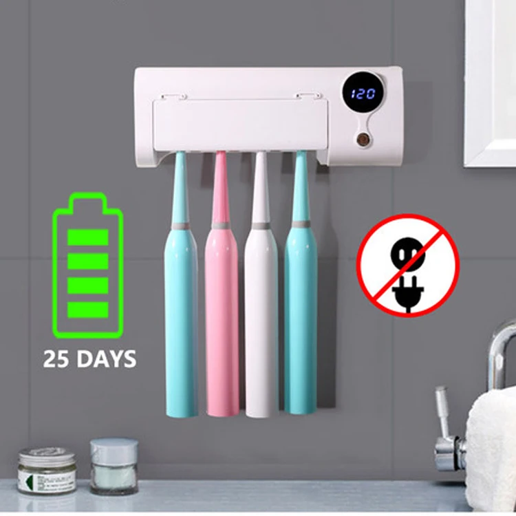 2 IN 1Portable Smart Auto 99.9% Usb Toothbrush Sanitizer Holder electric toothbrush sterilizer