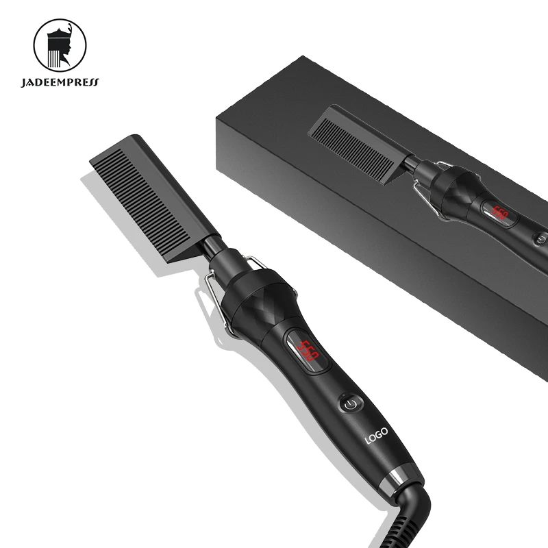 Wholesale Professional Bedazzled Silver Glitter Custom Packaging Electric Bling Hair Hot Comb