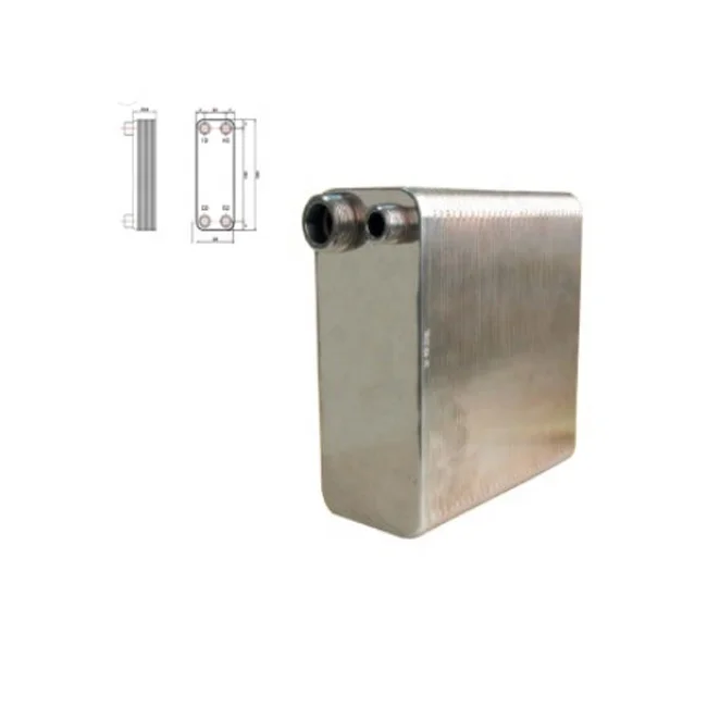 
Double wall brazed plate heat exchanger B3-016 