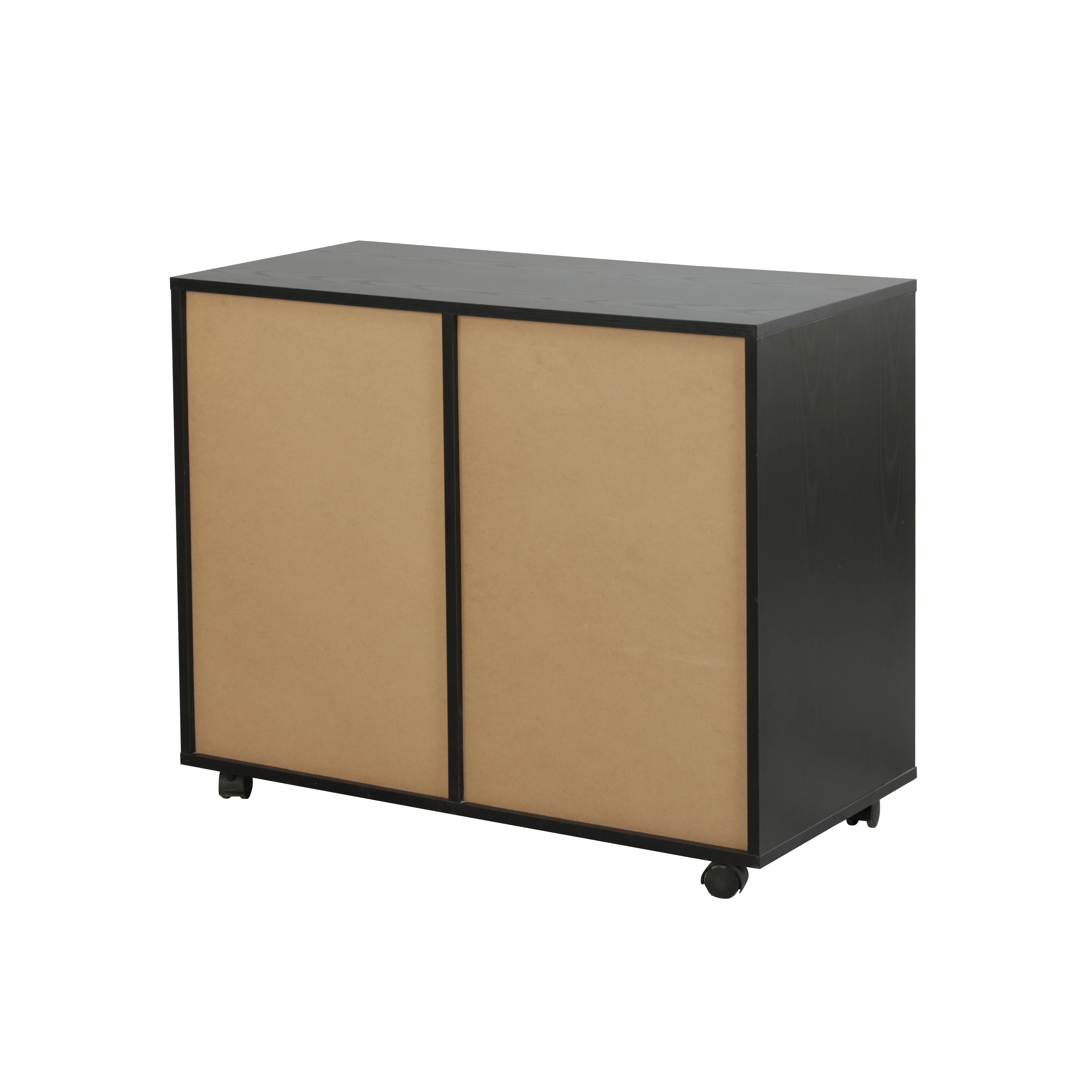 GUYOU GD-37 Mobile Filing Cabinet 3 Drawers Removable Office Document Storage Cabinet Black