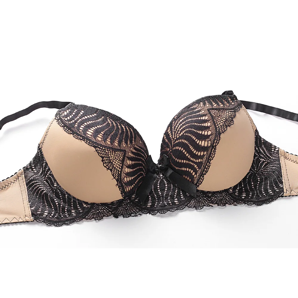 B C Cup Women Bra Set Intimates Lace Thongs Underwear Set Solid Sexy Bra And Panty Sets