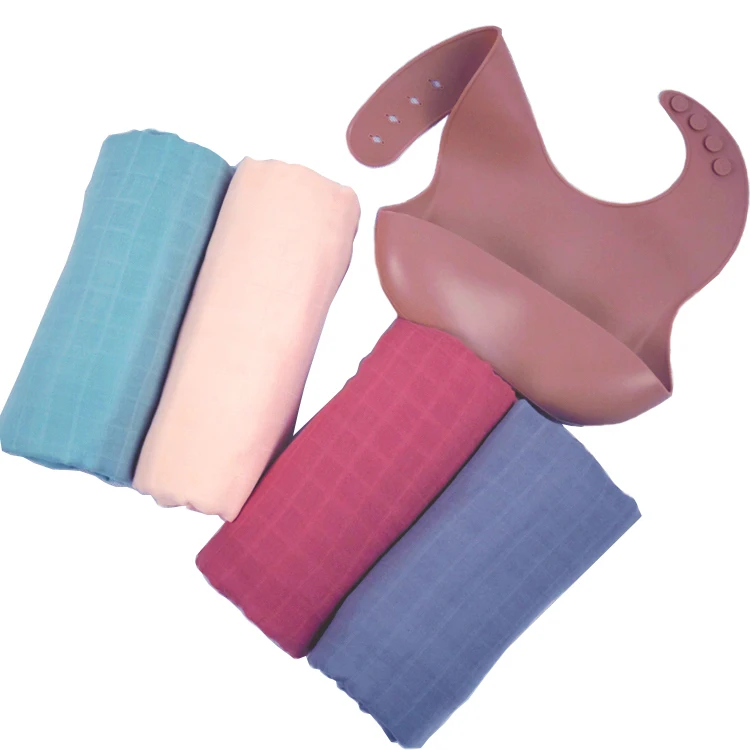 Color Earthy Organic Muslin Gauze Cotton Bamboo Earthy Baby Swaddle Blanket muslin squares