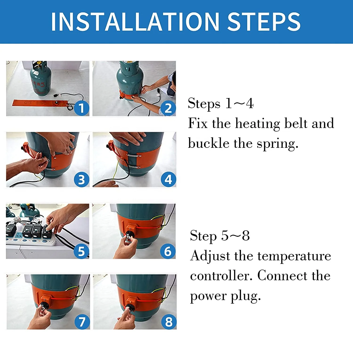 Лидер продаж на Amazon, терморегулятор, изоляционный ремень, силиконовый резиновый масляный барабан, нагреватель, силиконовая грелка