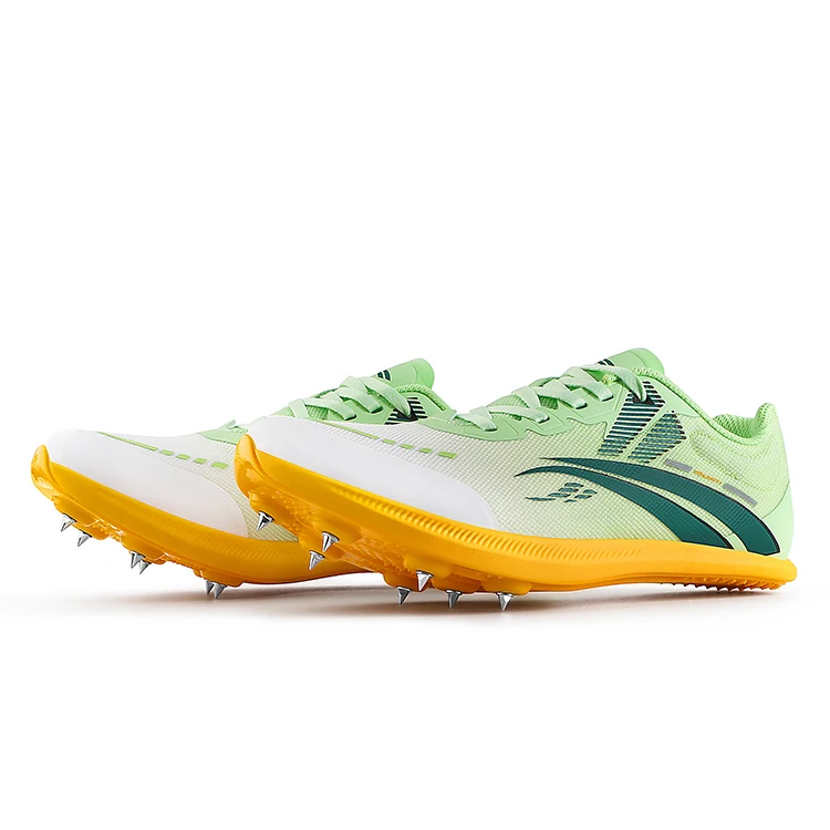 Thick sole sprint track and field nail shoes Body test competition men and women 911 black sole Lightning spikes Volandi