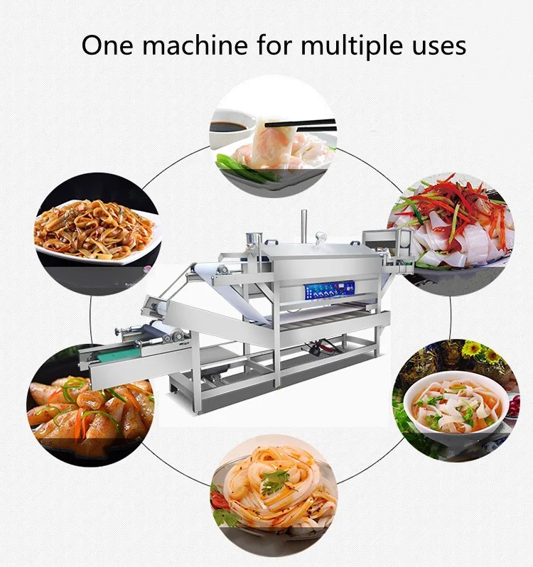 Good Performance Machine For Making Liangpi Rice Noodle Steamed Vermicelli Roll