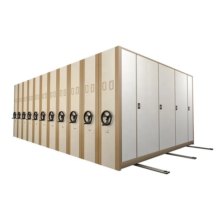 Modern Double Bank Archive Rack High Density Mobile Storage Shelving Metal Filing Storage Cabinet for Office Furniture