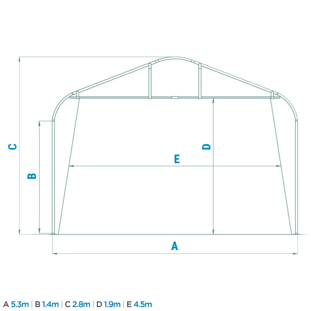 Pvc-Coated Top Quality Waterproof Rain Shelter Car Parking Tent Shelter Long-Term Effectiveness Made In Italy