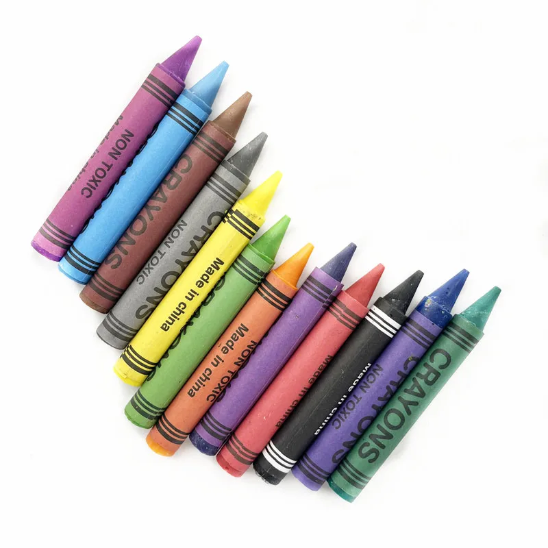 Top 1 Selling 12 Color 1.4 cm Diameter Jumbo Wax Crayons With Custom Logo Pack Crayons for Children