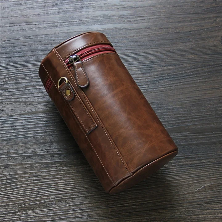 Genuine Leather Camera Lens Bag,Dslr Camera lens Pouch/case/bag
