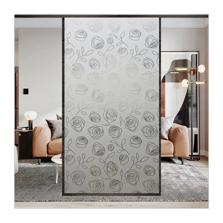 Оптовая продажа, индивидуальная оконная пленка, матовая защитная пленка для конфиденциальности, статическая Зеркальная Наклейка, статическая оконная пленка