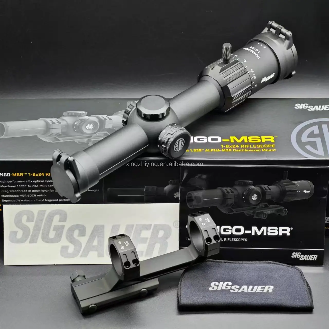 Tactical Scope sig MSR LPVO 1-8X24mm SFP Waterproof Shockproof with 30mm Tube Red Illuminated Reticle