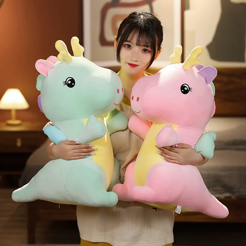 Factory Direct Wholesale Cute Stuffed Dragon Doll Plush Pillow Dinosaur Plush Toy Animal For Gifts Home Decor Bedtime Toys