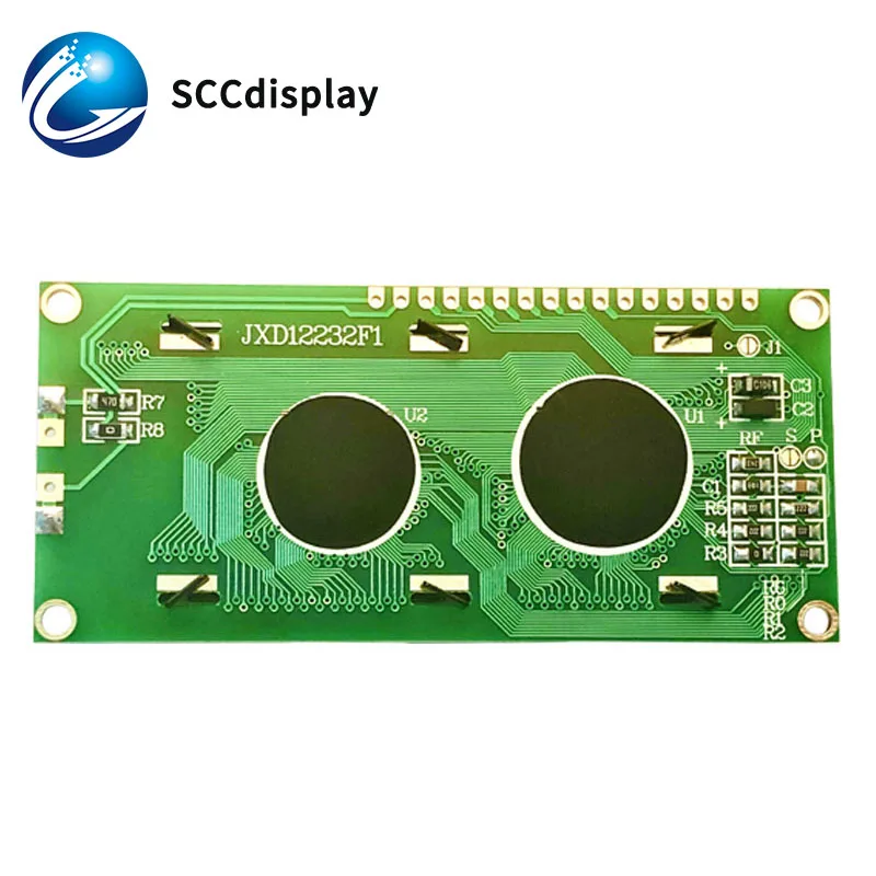 Factory direct sales122x32 Chinese display 12232F1 lcd modules st7920 drive STN YelLow 3.3V custom monochrome lcd display