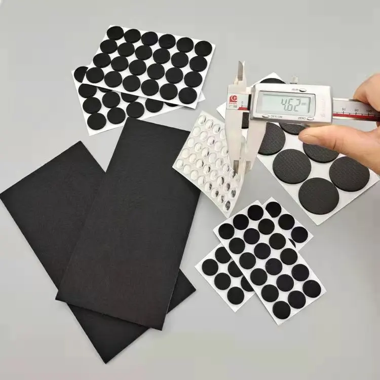 Promotional pvc felt non-slip self adhesive hard surfaces chair legs furniture pads