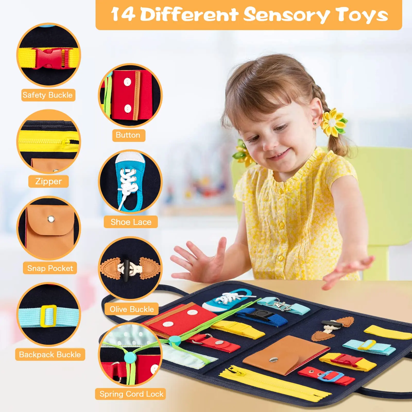 Hot Sale Educational Skill Book For Toddler Montessori Basic Skills Activity Baby Busy Board