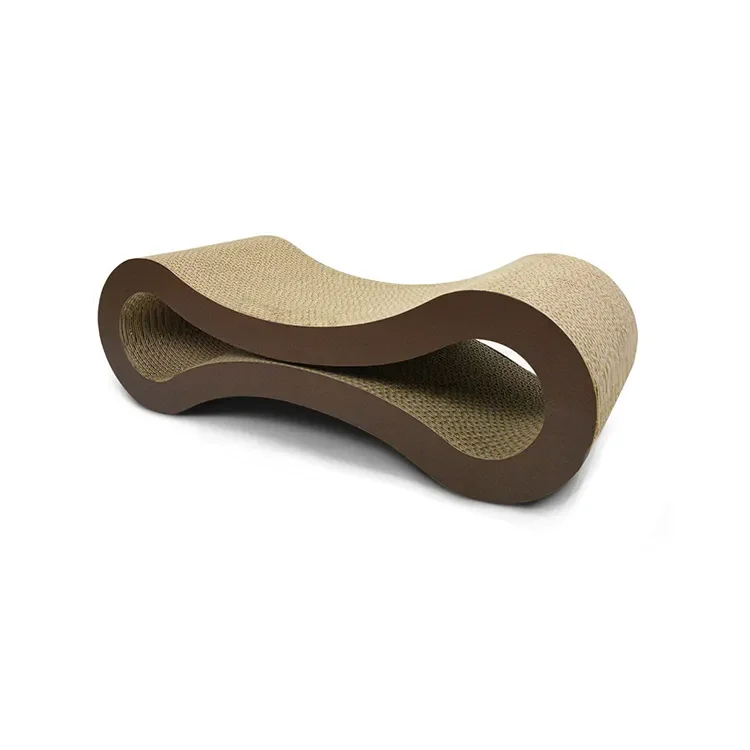 MEOW LOVE No Crumbs Environmentally Friendly Pet Toy Bent Cat Scratching Board