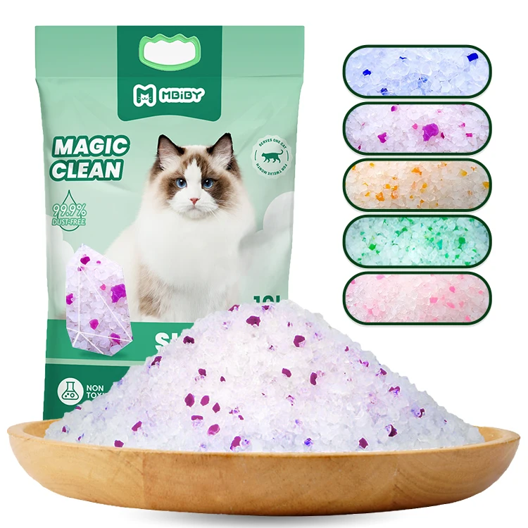 Mbiby OEM Crystal Cat Litter Silica Cat Litter Crystal