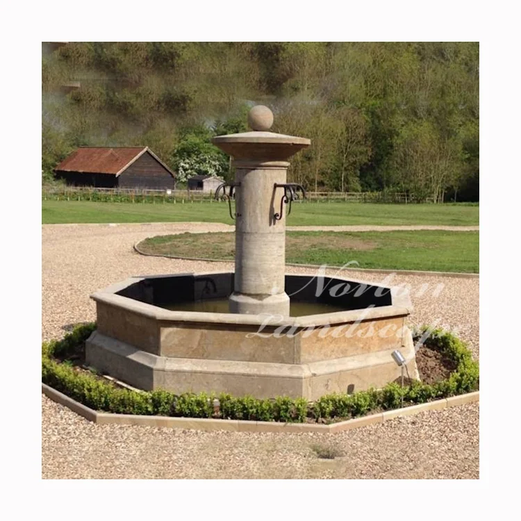 Antique French Style Marble Natural Stone Granite Water Fountain For Gardens