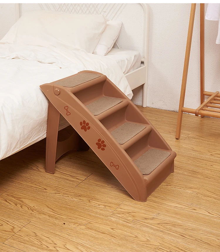 Four Step Pet Steps Stairs Indoor Foldable Pet Stairs Dog Stairs for Bed