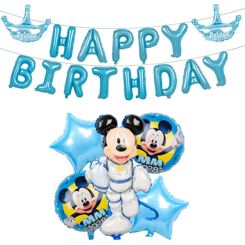 Amazon New Kids Happy Birthday Balloons Set Mickey Minnie Mickey Mouse Party Decoration Event Supplies Globos For Baby Shower