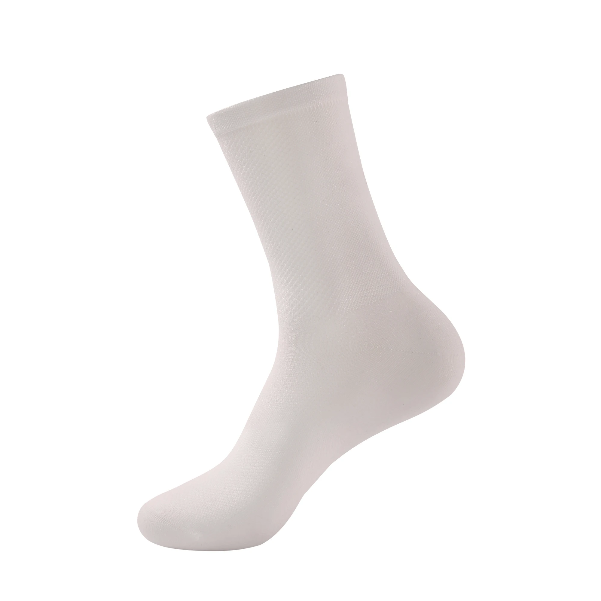 Wholesale Breathable Nylon Spandex Athletic Crew Custom Logo School Boys White Sports Socks