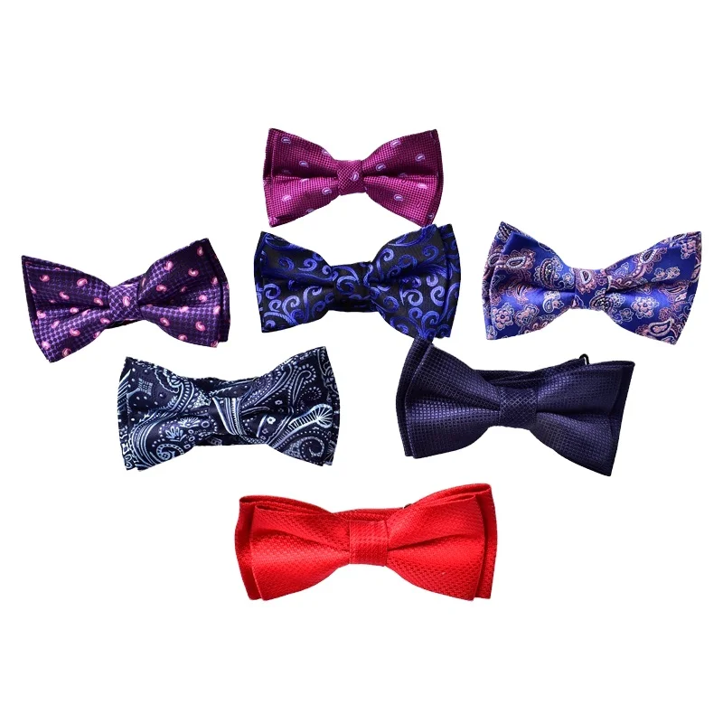 custom mens colorful microfiber polyester party wedding bowties