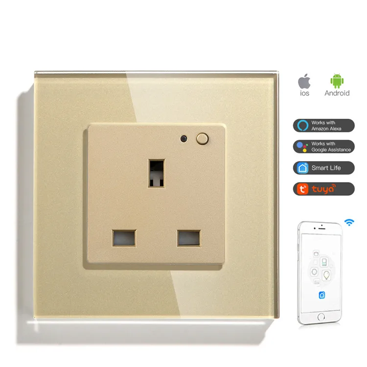 English British universal Power  Boards 16A home smart systems accessories Switch wall Sockets