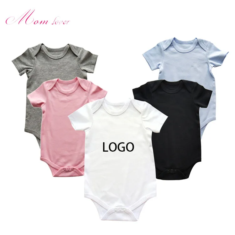 Soft 100% Organic Cotton Baby Onesie for Newborn custom bulk baby clothes blank kids rompers