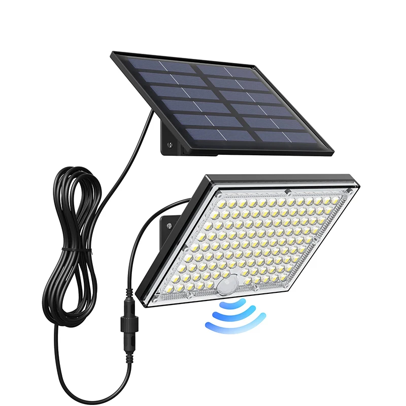 Ultrathin Motion Sensor Solar Light for Outdoor IP65 Waterproof 113 LED Solar Spotlight Split Wall Light