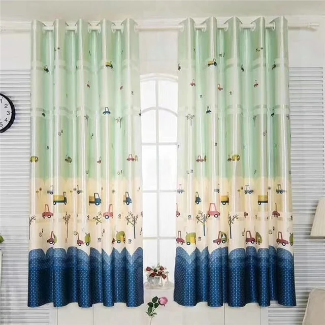 China Cheap Blackout Polyester Embroidered Printed Shade Window Curtains For Home And Hotel