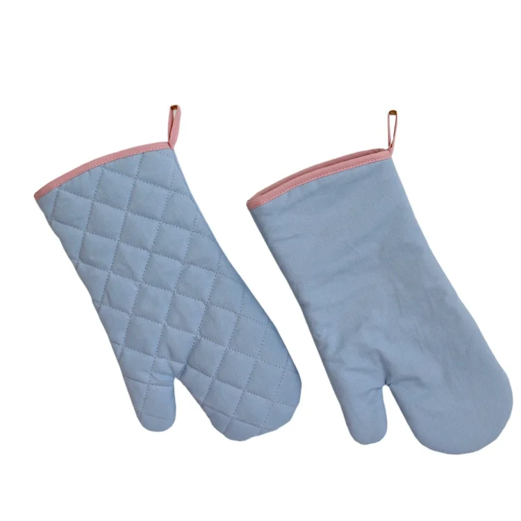 Китайская фабрика, длинные профессиональные рукавицы для духовки, толстые хлопковые кухонные рукавицы