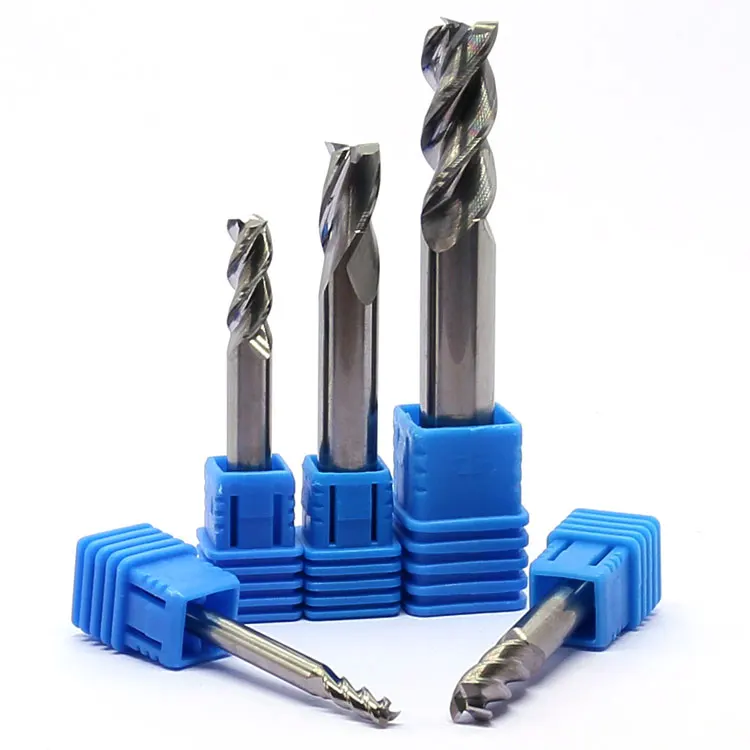 Aluminum Cutting Solid Carbide Square Endmills dia 1mm--3mm
