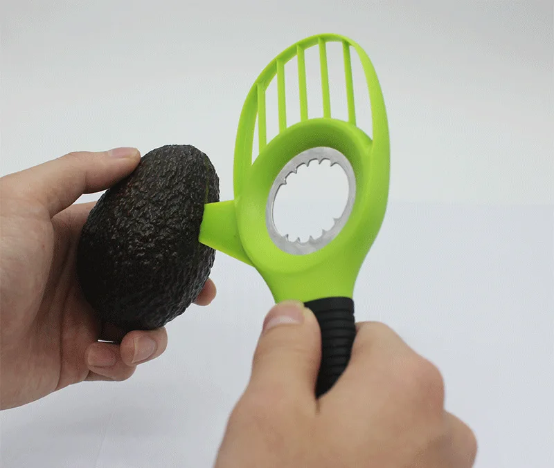 High-grade avocado knife with silicone handle for pulp separation, peeling avocado dicing pitting and opening tool printing l