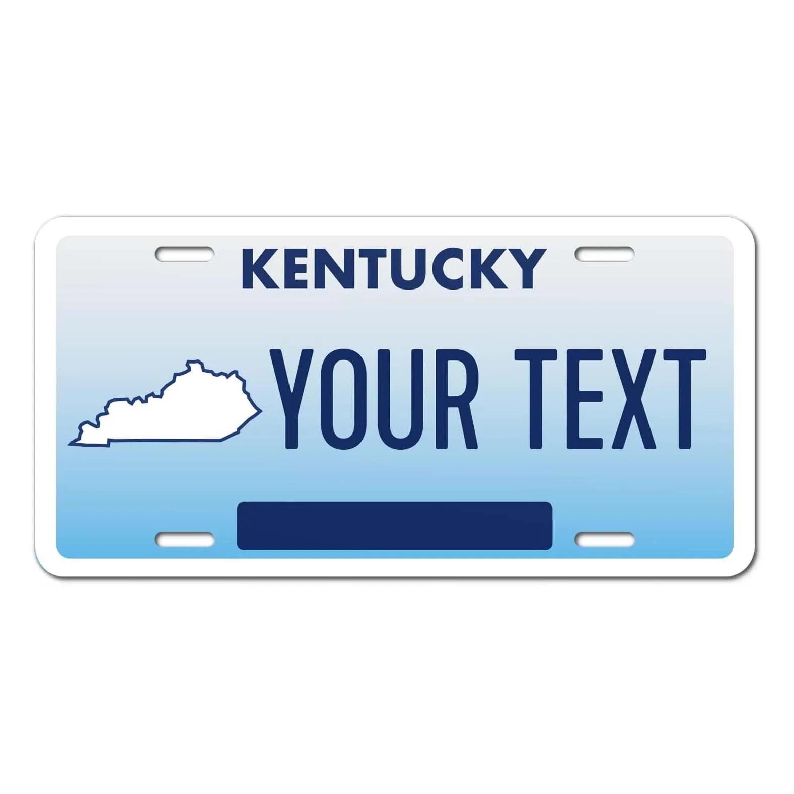 Kentucky персонализированный любой текст индивидуальный дизайн автомобильный номерной знак размер США Металлический Алюминиевый оптовая продажа декоративный