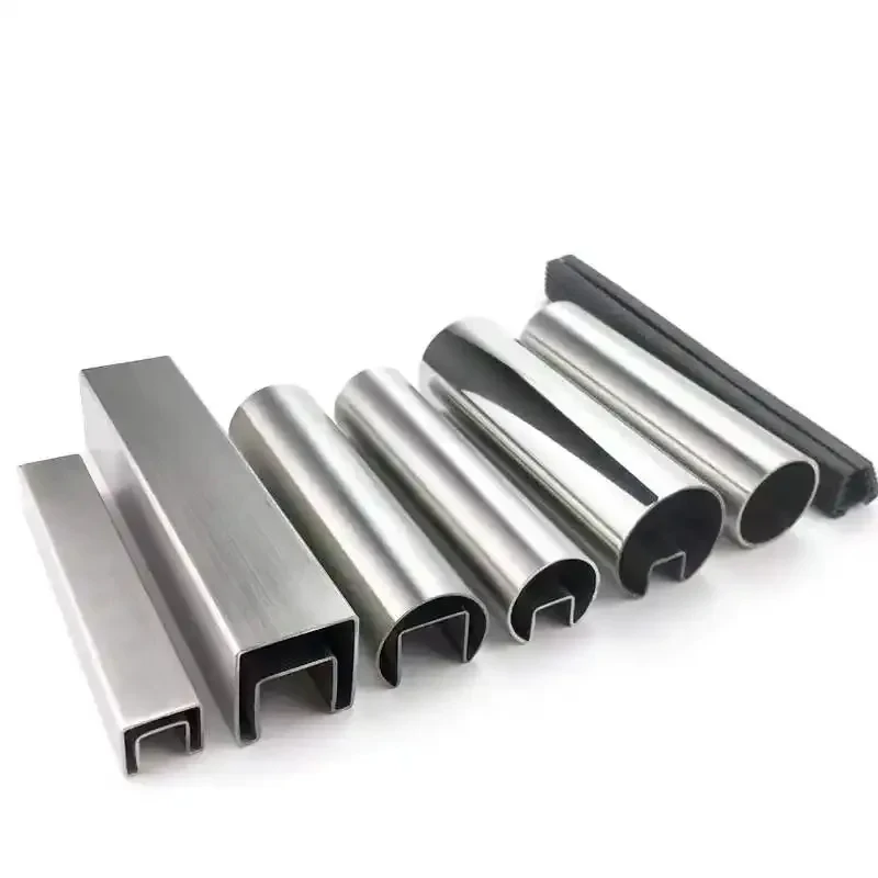 Market Manufacturer Inox Welded 304 316l U Shape Round Slotted Brushed Stainless Steel Pipe And Tube