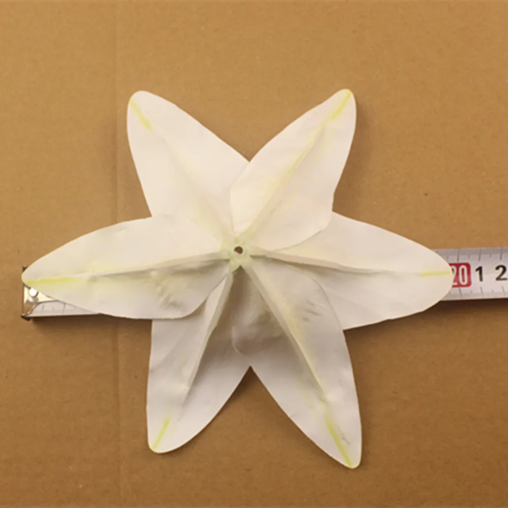 high quality silk single lily flower artificial flower head for wedding home party garden flower decoration