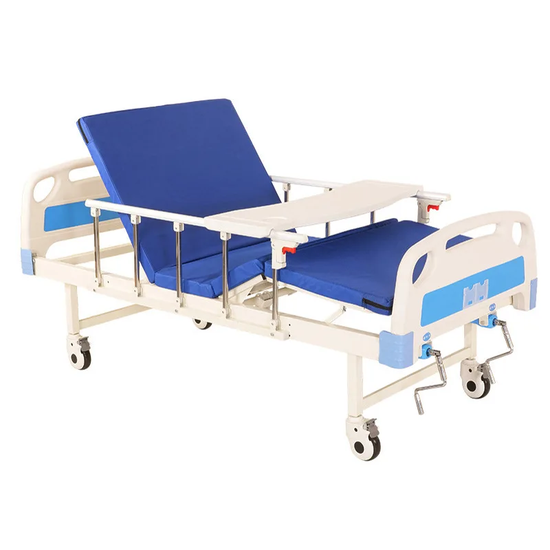 High quality Factory wholesale manual two function medical nursing bed 2 crank hospital bed